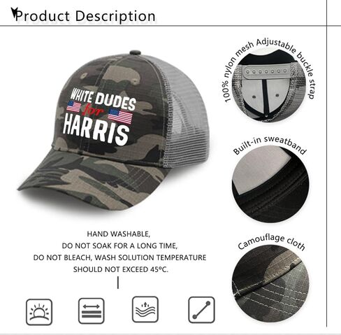 Kamala Harris Hat Kamala Harris Hat Trucker Hat White Dudes for Harris Hat in Saudi Arabia