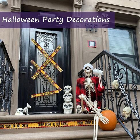 Caution Tape Halloween - Haunted! Do Not Enter Tape, Halloween Fright Tape Blood Handprint I 3 Inch x 82 Ft I PE Tape Roll for Safety Warning, Scary Halloween Party Decorations Outdoor, Haunted House in Saudi Arabia
