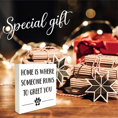4"X4" Wooden Block Sign - Zoomies - Dog Theme Decorative Pine Wood Plaque, Home & Office Desk Decor, Dog Lover Gift, Room Tabletop, Shelf Accessories (Black) - A02 in Saudi Arabia