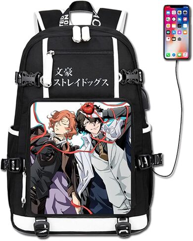 حقيبة ظهر Anime Bungo Stray Dogs حقيبة ظهر يومية حقيبة مدرسية حقيبة كتب in Kuwait