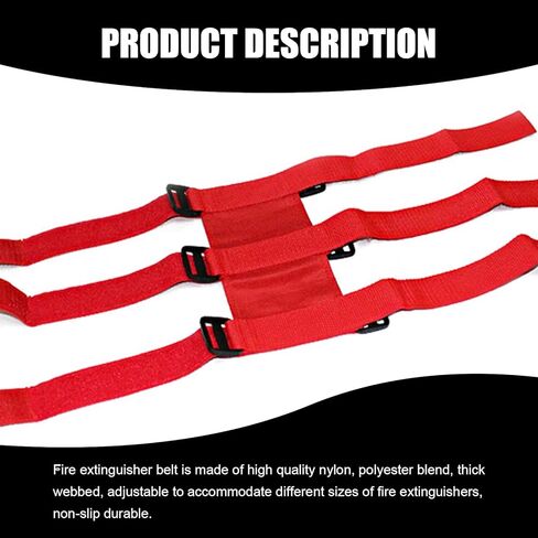 Pack-1 American Flag Car Fire Extinguisher Holder Strap, Adjustable Durable Fabric Vehicle Fire Extinguisher Mount, Compatible with Jeep Wrangler 1965-2022 JK JKU TJ CJ Gladiator (Red) in Saudi Arabia