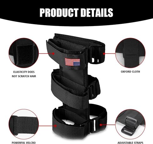 Pack-1 American Flag Car Fire Extinguisher Holder Strap, Adjustable Durable Fabric Vehicle Fire Extinguisher Mount, Compatible with Jeep Wrangler 1965-2022 JK JKU TJ CJ Gladiator (Red) in Saudi Arabia
