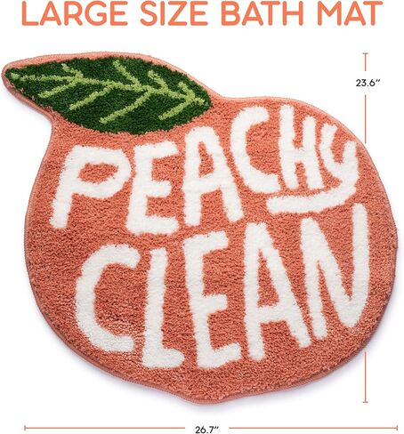 سجادة حمام بيتشي كلين - سجادة حمام خوخي - سجادة حمام لطيفة - سجادة حمام ديكور حمام خوخي - سجاد حمام خوخي فائق النعومة - سجادة حمام فخمة سميكة ديكور حمام - سجادة حمام صغيرة قابلة للغسل والتجفيف in Kuwait