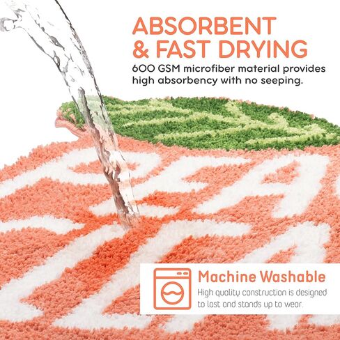 سجادة حمام بيتشي كلين - سجادة حمام خوخي - سجادة حمام لطيفة - سجادة حمام ديكور حمام خوخي - سجاد حمام خوخي فائق النعومة - سجادة حمام فخمة سميكة ديكور حمام - سجادة حمام صغيرة قابلة للغسل والتجفيف in Kuwait