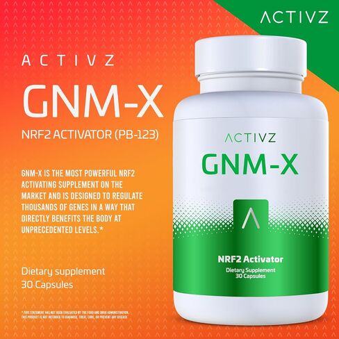 ACTIVZ - GNM-X - Ultimate Nrf2 Activator for Genetic Cellular Defense & Anti-Aging Power! Unlock Your Body's Potential with The Most Potent Epigenetic for Enhanced Well-Being & Longevity - 30 Capsule in Saudi Arabia