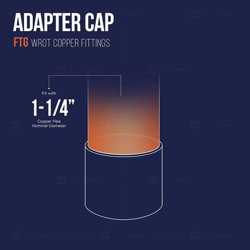 DUFD0125-5 Copper Sweat Plug End Cap Pipe Fitting, 1-1/4 in Saudi Arabia