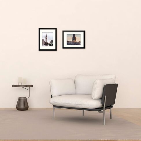 AUEAR 11x14 Picture Frames Set of 6, Matted to 8x10 or 11 by 14 without Mat, Gallery Wall Photo Frame with Glass, Vertical & Horizontal Display (6 Pack, Black) in Saudi Arabia