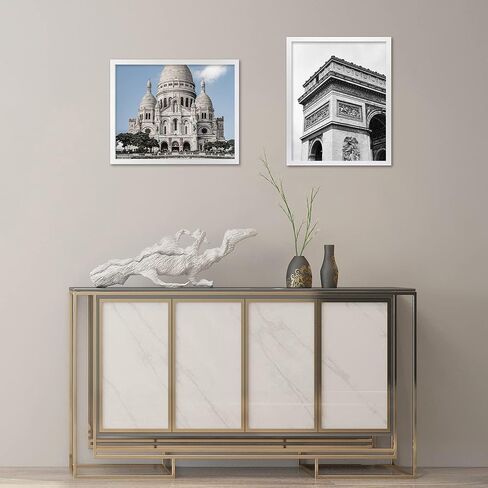 AUEAR 11x14 Picture Frames Set of 6, Matted to 8x10 or 11 by 14 without Mat, Gallery Wall Photo Frame with Glass, Vertical & Horizontal Display (6 Pack, Black) in Saudi Arabia