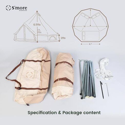 S'more 6 Pack 4mm Camping Rope Reflective Outdoor Guy Lines, High Guy Lines with Aluminum Guy line Adjuster Tensioners for Camping Tent, Tying Down Tarps, Outdoor Packaging (Brown, 13ft) in Saudi Arabia