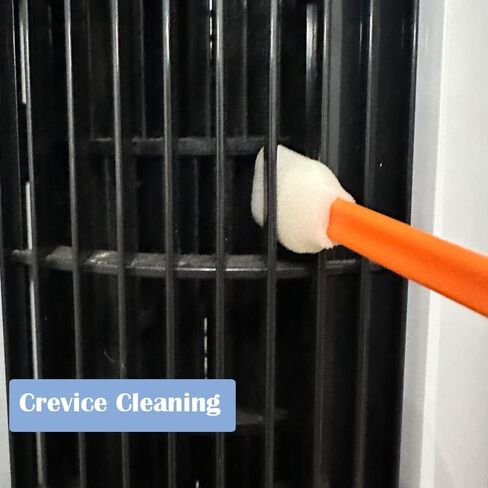 Wellgler's 200pcs Disposable Crevice Cleaning Brush，car air-Conditioning Vents Brush， Window Rails 、Door Rails、Refrigerator Gaps 、Toilet Gaps Brush （Orange） in Saudi Arabia