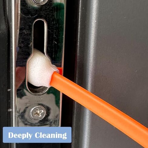 Wellgler's 200pcs Disposable Crevice Cleaning Brush，car air-Conditioning Vents Brush， Window Rails 、Door Rails、Refrigerator Gaps 、Toilet Gaps Brush （Orange） in Saudi Arabia