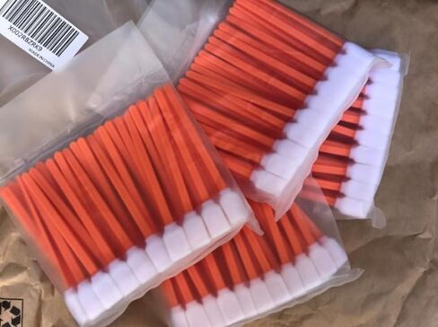Wellgler's 200pcs Disposable Crevice Cleaning Brush，car air-Conditioning Vents Brush， Window Rails 、Door Rails、Refrigerator Gaps 、Toilet Gaps Brush （Orange） in Saudi Arabia