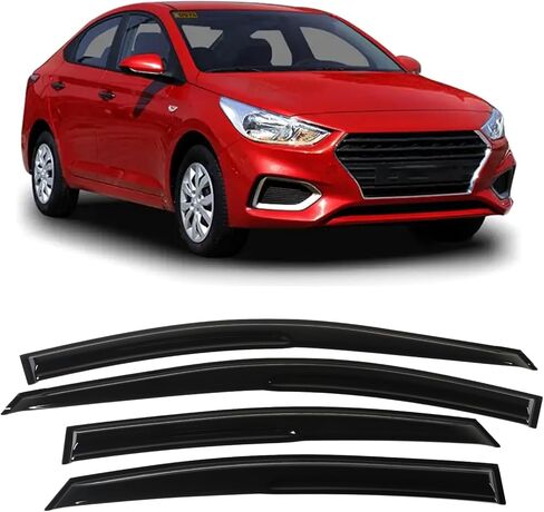 4PCS Window Visors Deflectors Vent Guards Sun Wind Rain Shield Fits for 2005-2015 Tacoma Double Cab Window Visors Deflectors in Saudi Arabia