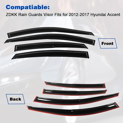 4PCS Window Visors Deflectors Vent Guards Sun Wind Rain Shield Fits for 2005-2015 Tacoma Double Cab Window Visors Deflectors in Saudi Arabia