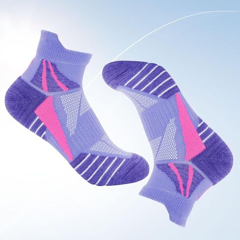 Dohia Womens Ankle Socks Athletic Cushioned Anti-blister Low Cut Comfort Breathable Performance Athletic Socks D3-NSDW in Kuwait