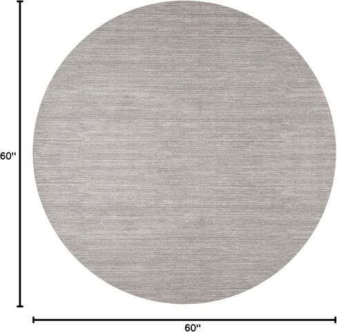 SAFAVIEH Vision Collection 5' Round Silver VSN606G Modern Ombre Tonal Chic Non-Shedding Dining Room Entryway Foyer Living Room Bedroom Area Rug in Saudi Arabia