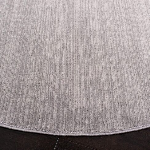 SAFAVIEH Vision Collection 5' Round Silver VSN606G Modern Ombre Tonal Chic Non-Shedding Dining Room Entryway Foyer Living Room Bedroom Area Rug in Saudi Arabia
