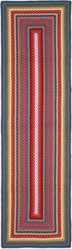 SAFAVIEH Braided Collection 6' Round Multi BRD316A Handmade Boho Reversible Area Rug in Saudi Arabia