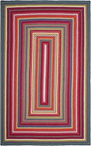 SAFAVIEH Braided Collection 6' Round Multi BRD316A Handmade Boho Reversible Area Rug in Saudi Arabia