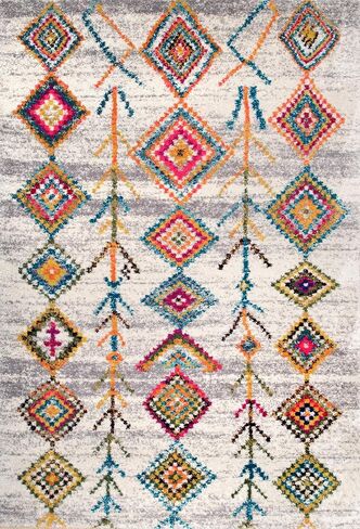 nuLOOM Bohemian Tori Shag Area Rug, 4x6, Grey in Saudi Arabia
