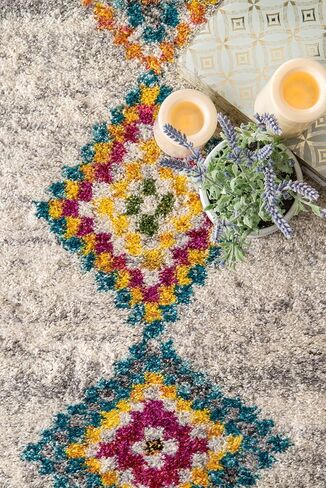 nuLOOM Bohemian Tori Shag Area Rug, 4x6, Grey in Saudi Arabia