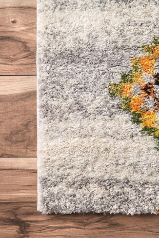 nuLOOM Bohemian Tori Shag Area Rug, 4x6, Grey in Saudi Arabia