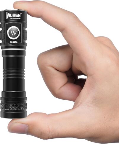 WUBEN E05 مصباح يدوي صغير قابل لإعادة الشحن، 900 لومن مصباح يدوي مغناطيسي فائق السطوع مع 6 أوضاع إضاءة، IP68 مصباح جيب مقاوم للماء للتخييم في الهواء الطلق في حالات الطوارئ الداخلية in Kuwait