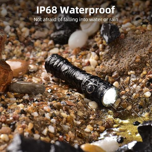 WUBEN E05 مصباح يدوي صغير قابل لإعادة الشحن، 900 لومن مصباح يدوي مغناطيسي فائق السطوع مع 6 أوضاع إضاءة، IP68 مصباح جيب مقاوم للماء للتخييم في الهواء الطلق في حالات الطوارئ الداخلية in Kuwait