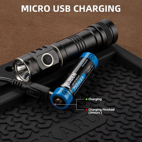 WUBEN E05 مصباح يدوي صغير قابل لإعادة الشحن، 900 لومن مصباح يدوي مغناطيسي فائق السطوع مع 6 أوضاع إضاءة، IP68 مصباح جيب مقاوم للماء للتخييم في الهواء الطلق في حالات الطوارئ الداخلية in Kuwait