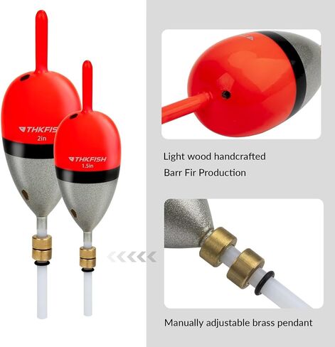 THKFISH Fishing Bobber Slip Bobber Fishing Floats for Crappie Balsa Bobbers for Panfish,Walleye,Salmon Floatage in Saudi Arabia