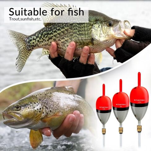 THKFISH Fishing Bobber Slip Bobber Fishing Floats for Crappie Balsa Bobbers for Panfish,Walleye,Salmon Floatage in Saudi Arabia