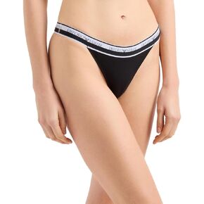 Emporio Armani Women's Stretch Cotton Logoband 2-Pack T-Thong