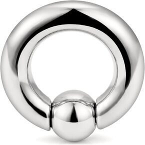 Cisyozi 6G 8G Titaniumm Septum Rings Captive Bead Gauges Tunnels Earrings stretching kit Hypoallergenic Medical Implant Septum Nose Lip PA Ring Hoop Earring Piercing Jewelry Women Men 12mm 14mm 16mm