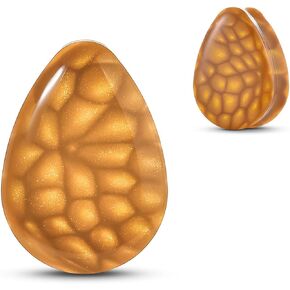 2PCS Teardrop Acrylic Gauges for Ears Plugs Saddle Ear Tunnels Solid Ear Gauges Flesh Tunnels Double Flared Expander Stretcher Piercing Jewelry