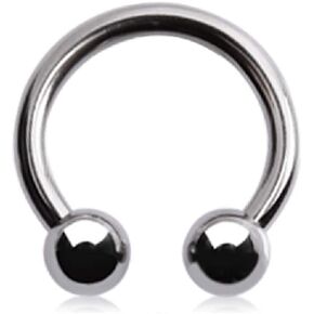 Pierced Owl - G23 Implant Grade Titanium Internally Threaded Horseshoe Circular Barbell