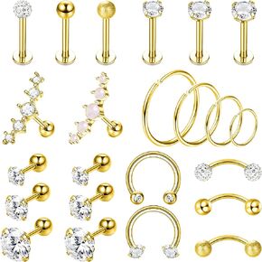 Drperfect 16G الغضروف القرط هوب للنساء إلى الأمام اللولب روك Daith محارة الزنمة الأذن ثقب المجوهرات in Kuwait