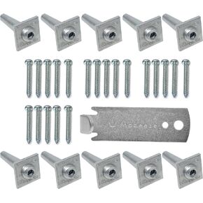 One Way Anchor Vise for Grape Trellis - 8-11 Gauge Wire with Screws, 10 Pack Tightening Vise for Vineyard, Arbor or Fences