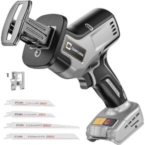 Cordless Reciprocating Saw for DeWalt 20V Max, Brushless Motor Variable Speed, Tool-Free Blade Change, Cerycose Reciprocating saw with LED Light,4 Saw Blades for Metal Wood PVC Cutting, No Battery