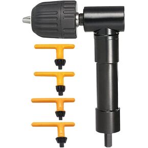 90 Degree Angle Drill With 4 Keys, 0.8-10mm Right Angle Bend Extension, Right Angle Drill Attachment, Cordless Right Angle Drill Attachment Adapter 90 Degree Handle Chuck in Kuwait
