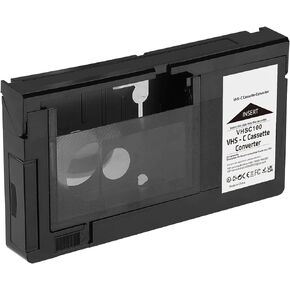 VHS-C Cassette Adapter Compatible with VHS-C SVHS Camcorders JVC RCA Panasonic Motorized VHS Cassette Converter （NOT Compatible with 8mm / MiniDV / Hi8）