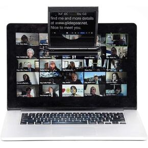 The Original Compact Personal Teleprompter for Video Production. No Studio Required. Perfect for DSLRs, Webcams, and Built-in Laptop Cameras. Use with iOS or Android.