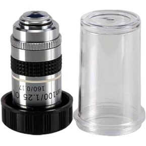 AmScope PA100X-IRIS 100xS (Spring, Oil) Darkfield Objective with Internal Iris, Plan Achromatic, 20mm DIN/JIS Mounting Standard