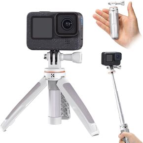 K&F Concept Selfie Stick for GoPro, Portable Gopro Tripod Extendable Gopro Stick Gopro Vlog Tripod Stand for GoPro Hero 12 11 10 9/Max/DJI OSMO/Insta 360 AKASO Action Camera.