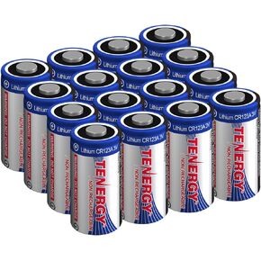Tenergy 3V CR123A Lithium Battery, High Performance CR123A Cell Batteries PTC Protected for Smart Sensors 4 Pack (Non-Rechargeable)