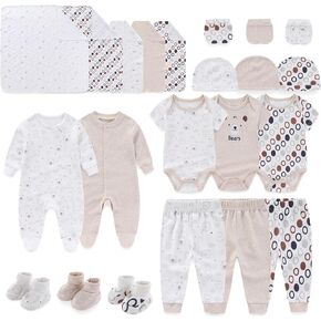 JELYLOVE Unisex Baby Boy Girl Layette Sets 22 Packs New Born Boy Girl Clothes Infant Essentials Gifts
