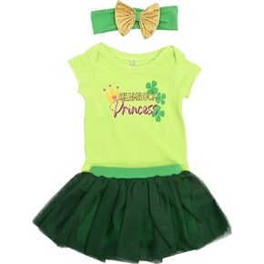 Unique Baby Girls 3 Piece Miss Shamrocker Tutu Layette Set