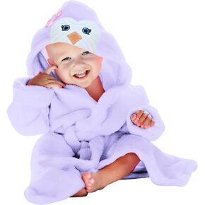 رداء وجه الحيوان للأطفال من HIPHOP PANDA مصنوع من الفسكوز المشتق من الخيزران لمدة 0-9 أشهر - طبقتين من رداء حمام الأطفال الأكثر نعومة بغطاء للرأس in Kuwait