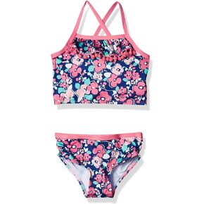 Girls' Floral pom Tankini Swimsuit
