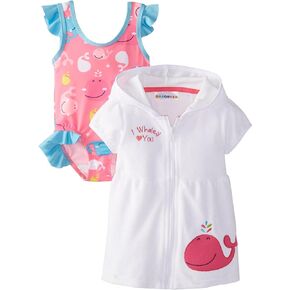 Wippette Baby Girls' Whaley Love You Coverupset
