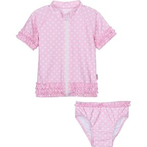 SwimZip Little Girl Sassy Surfer Rash Guard Swimsuit Set